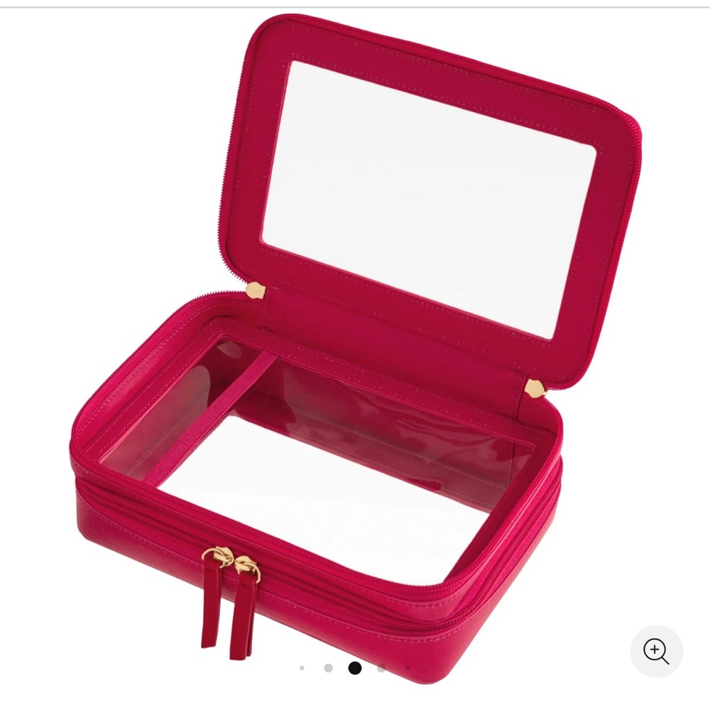 NWT Truffle Clarity Jumbo Jetset Case in Nylon- Hot Pink